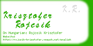 krisztofer rojcsik business card